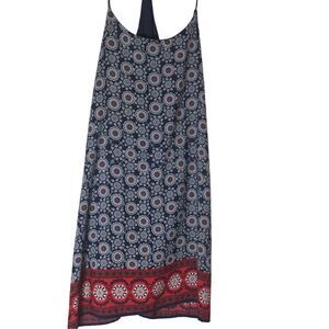 Everly geometric print spaghetti strap A line dress size Small